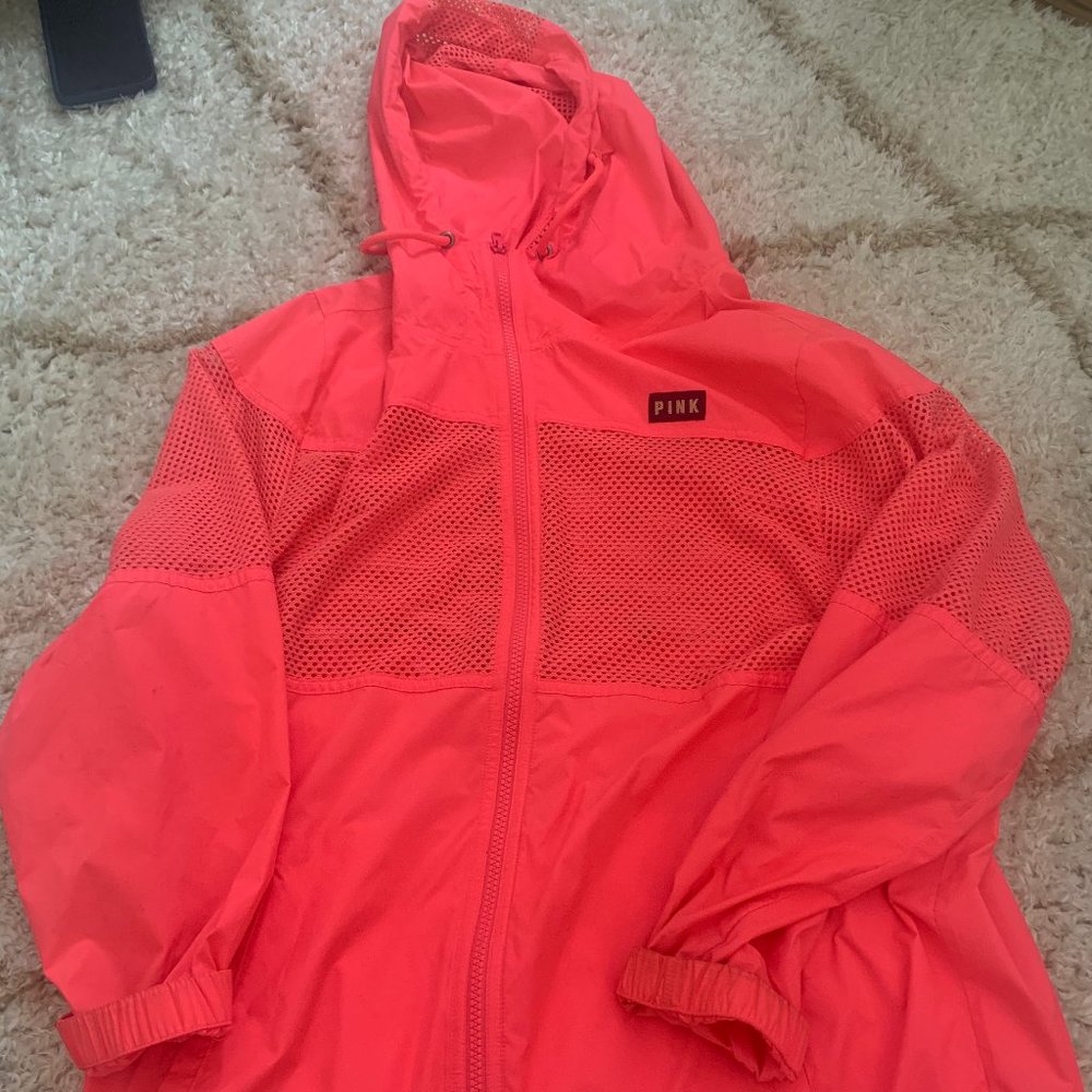 Victoria's Secret Pink pink full zip Windbreaker
